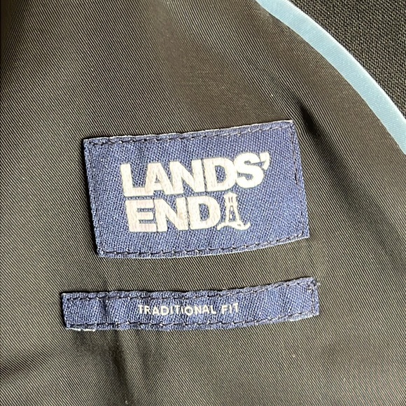 NWT Lands End Mens Washable Wool 2 Button Traditional Suit Jacket 39R Regular - Picture 5 of 10